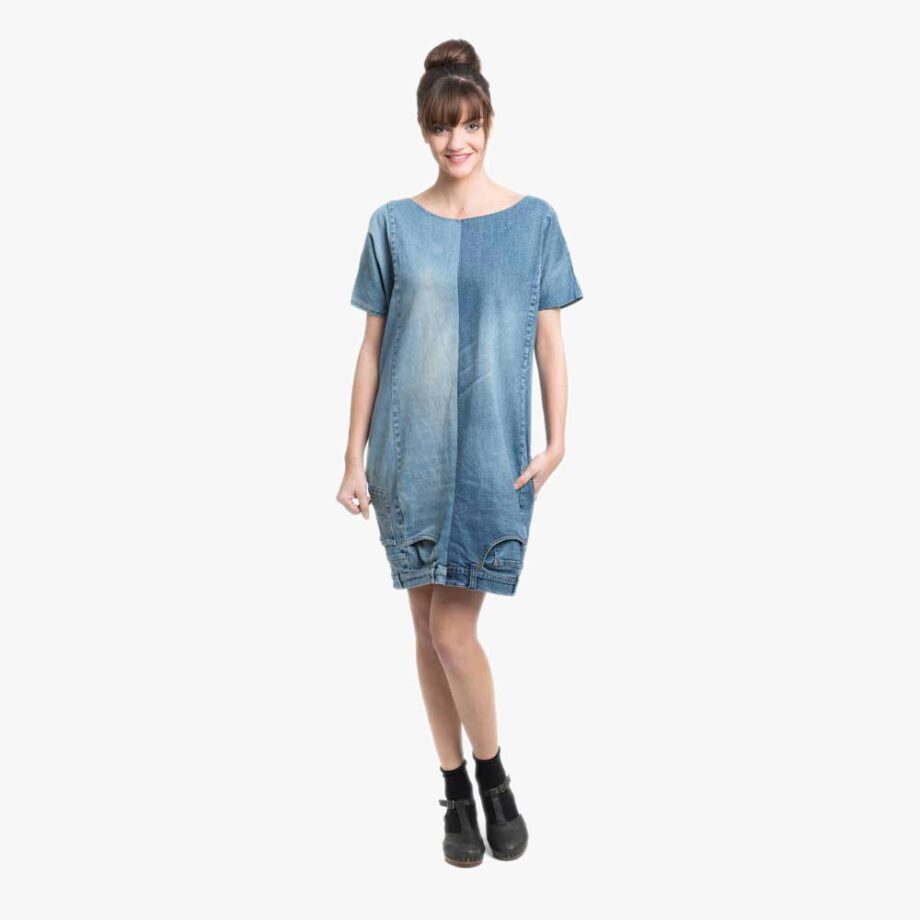 Denim Dress ANNA (Upcycling tutorial in en/de)