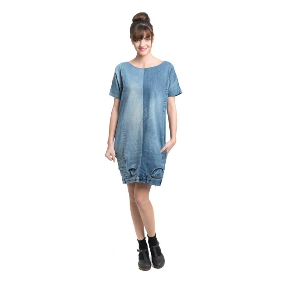 Denim Dress ANNA (Upcycling tutorial in en/de)